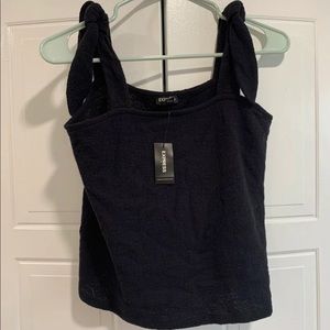Express tie sleeve tank top NWT size small